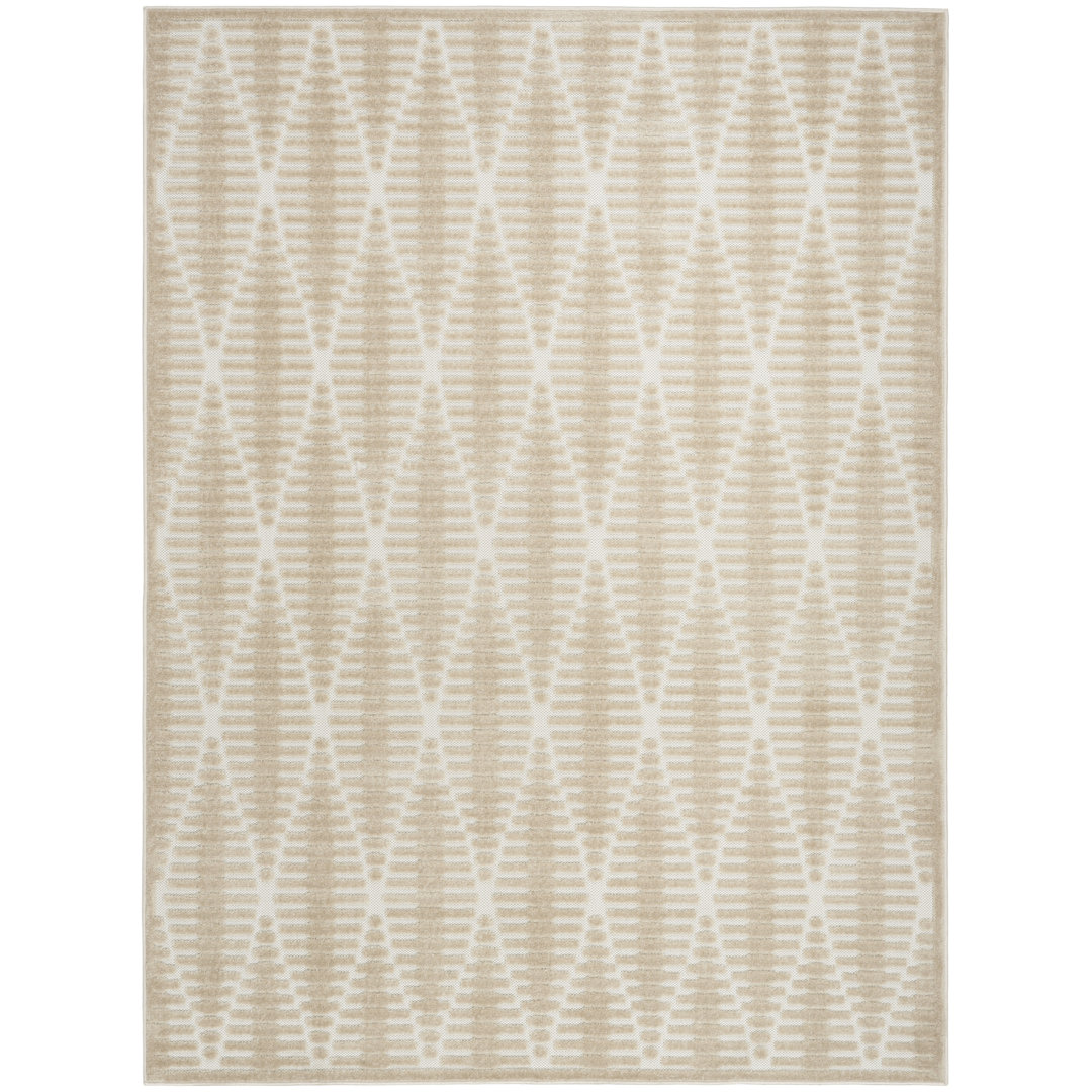 Nourison Care Free Beige Modern Indoor Rug Ebern Designs Rug 