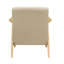 Chaise d'appoint moderne en brun avec rembourrage en mousse et assise en bois d'hévéa