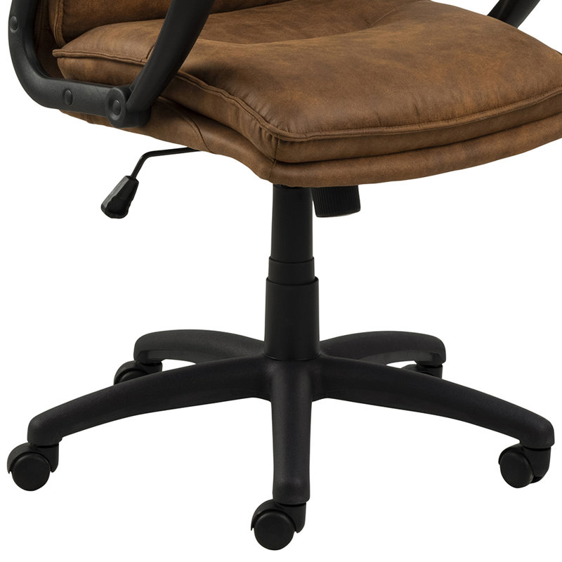 Vanlue Polyester Blend Executive Chair, Brown