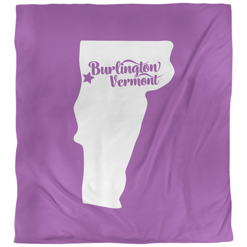 Housse de couette réversible simple burlington vermont, Housse de couette pour grand lit, Violet, Microfibre