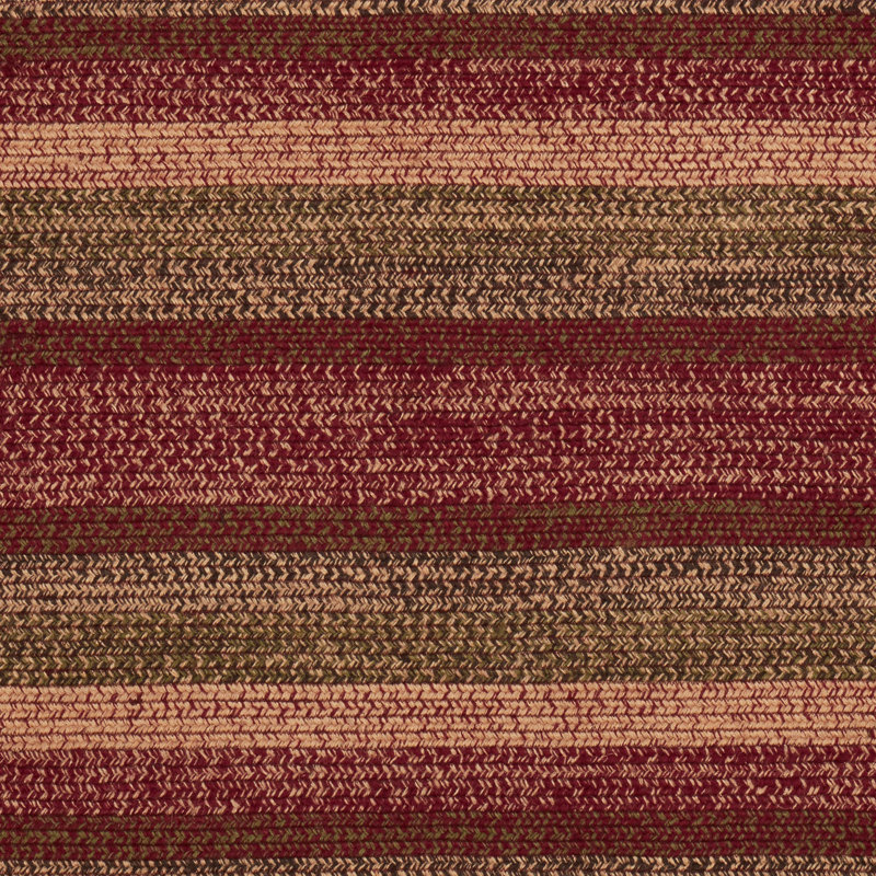 Tapis bourgogne / brun clair / vert olive à motif géométrique Bachet, Ovale 5 po x 8 pi