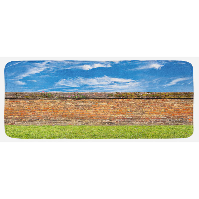 Tapis de cuisine mural brique