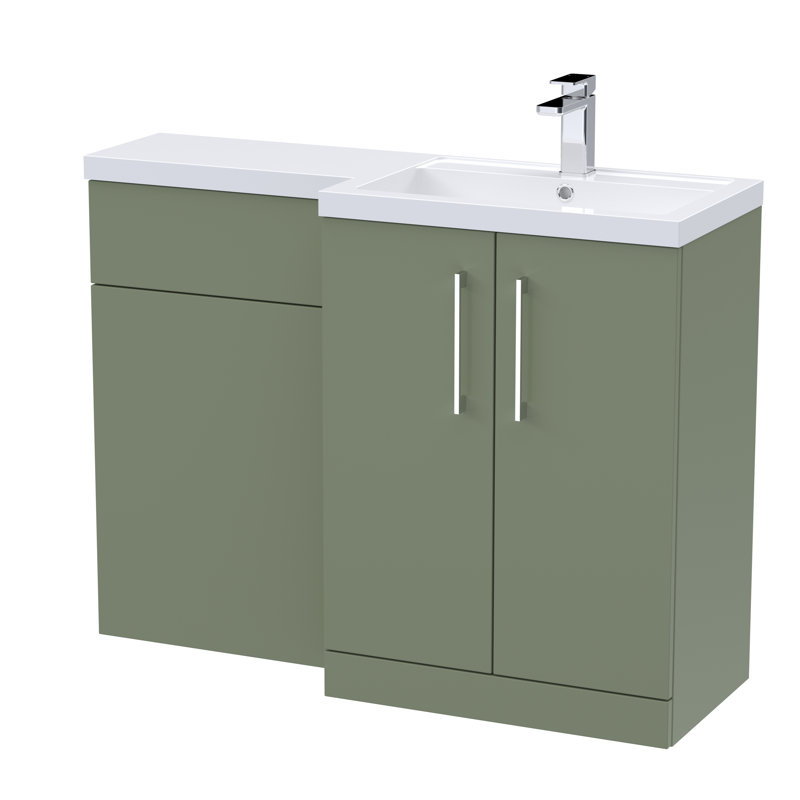 Arno Toilet & Basin Unit, Satin Green