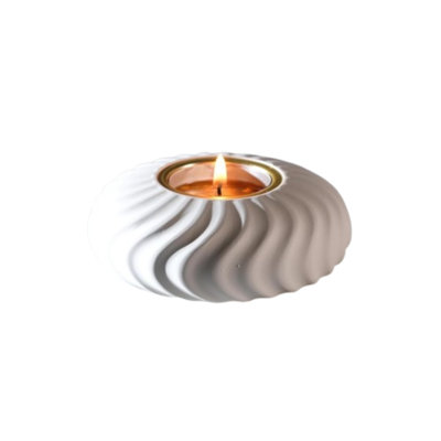 Spiral Cement Tealight Candle Stand, 1.6” Decorative Home Décor