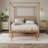 Transitional Brown 48" Bench with Durable Mahogany Frame and Banana Weave Seat