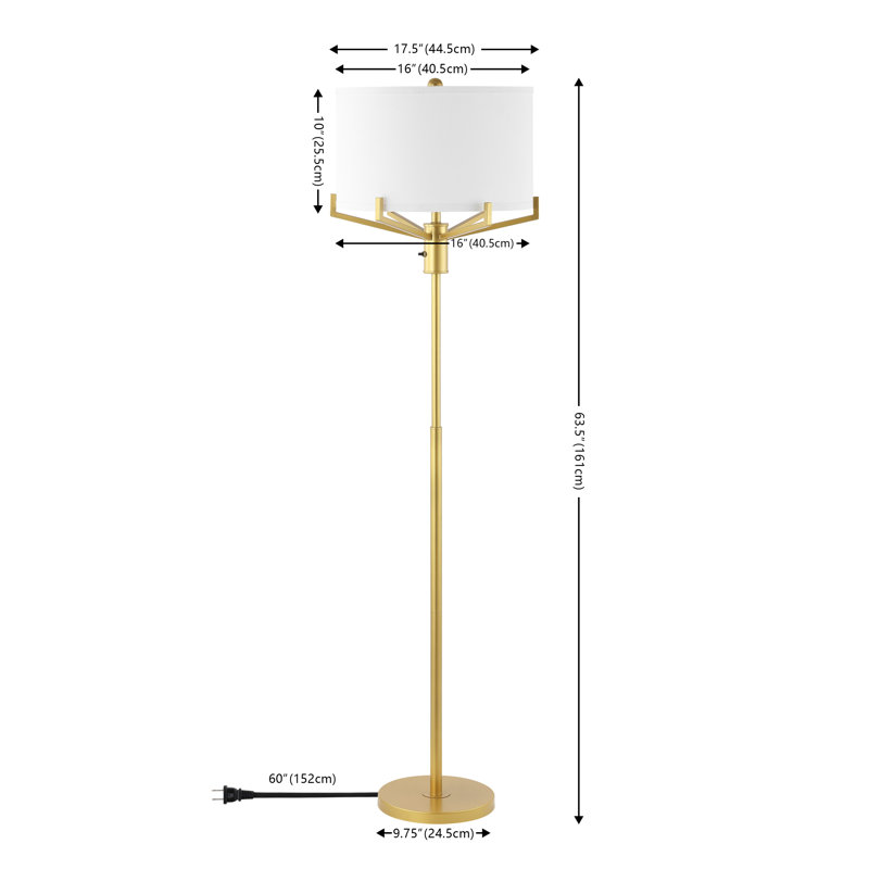 Lampe sur pied Elaria, Or