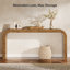 71" Solid Wood Curved Console Table for Entryway or Behind Sofa-165761693