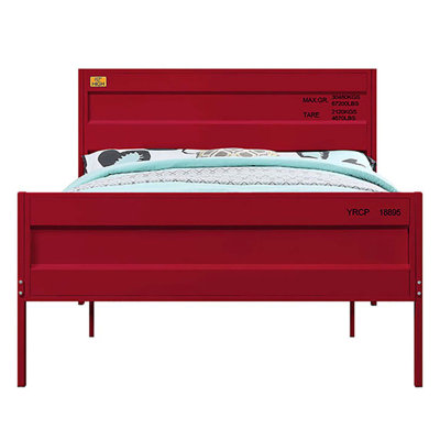 Lit plateforme rouge