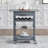 Mobile Rolling Kitchen Island Trolley Serving Cart, Marble Countertop Pine Wood Frame With Drawer & Slide-out Wire Basket, Lockable Casters For Kitchen Dining Room-1758175814-1758175808