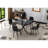 Mid Century Modern Dining Table, Square, 38.6" Black And Iron, Space Saving, Easy To Assemble & Maintain Square Table For 4-6, Style, Clean-1884372214