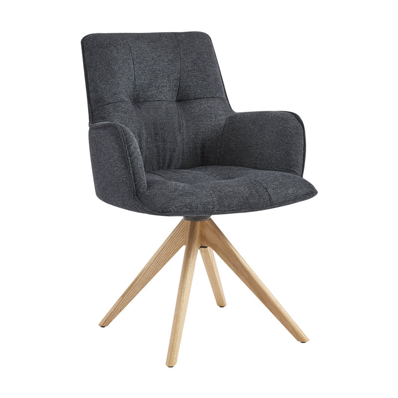 Jadel Office Chair, Dark Gray Basketweave
