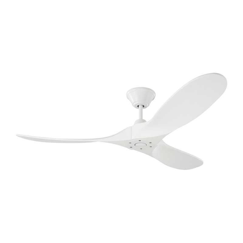 Maverick Downrod Ceiling Fan, Matte White, 52 inches