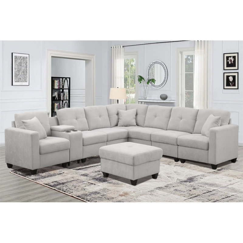 Sectional Sofa, LIGHTGREY, Light Gray