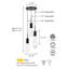 Luminaire suspendu cylindrique à 3 lumières Winvian