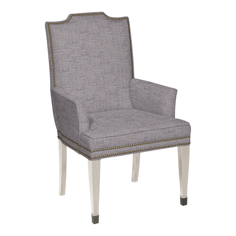 Travis By Michael Weiss Upholstered Arm Chair, Yes, Nomad Slate Crypton® Chenille, Casa Blanca