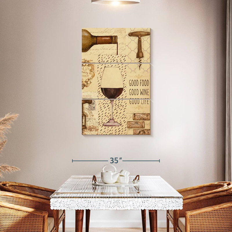 Yarlin Wine Glass Collage, 45" H x 28" W