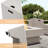 Outdoor Square Steel Fire Pit Table With Hidden Fuel Tank-517716911
