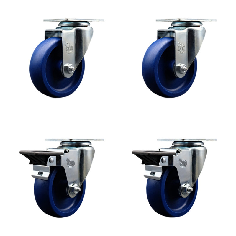 4-Piece Polyurethane Caster Set