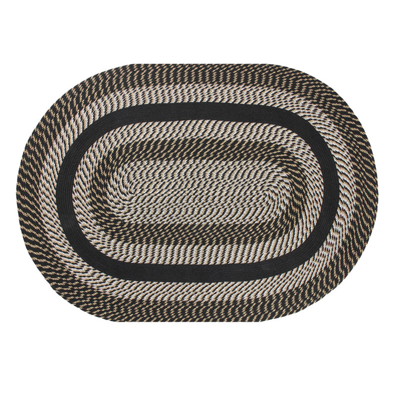 Striped Indoor / Outdoor Rug, 60" x 96" Oval