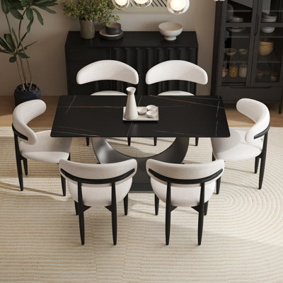 Juvan Modern Sintered Stone Dining Set