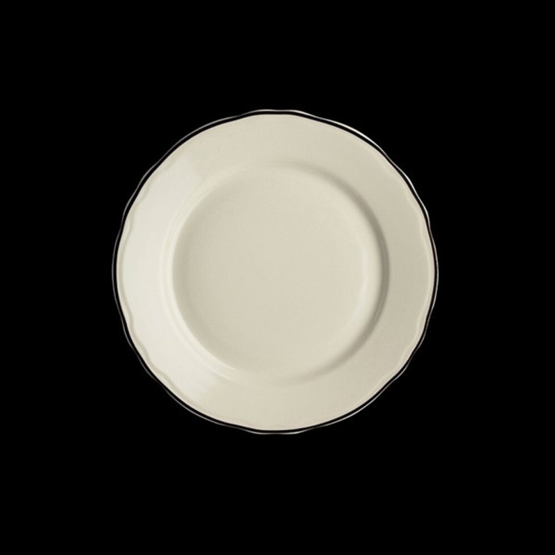 STYLELINE NOIR Assiette styleline marron, Blanc/Noir