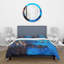 Ensemble de housse de couette en microfibre bleu / brun / noir mat-66392739