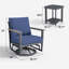 Ensemble de conversation avec chaise berçante pivotante en aluminium 3 pièces avec coussins et table d'appoint-501328070