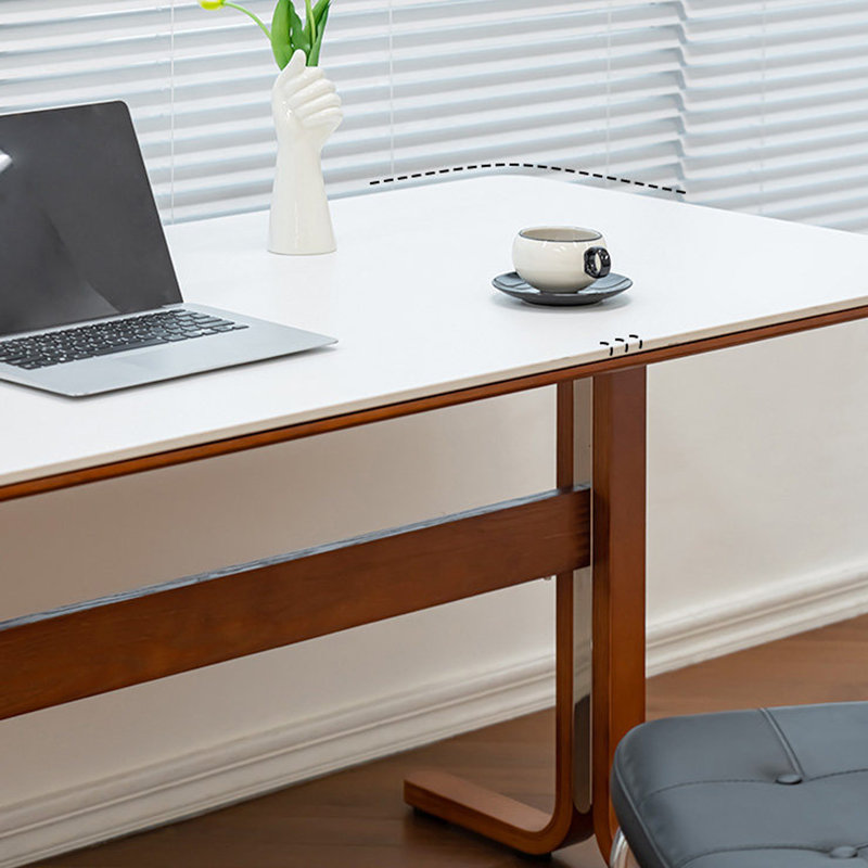 Bureau rectangulaire simple et durable en pierre frittée, H 29,13 po x l 55,11 po x P 31,69 po