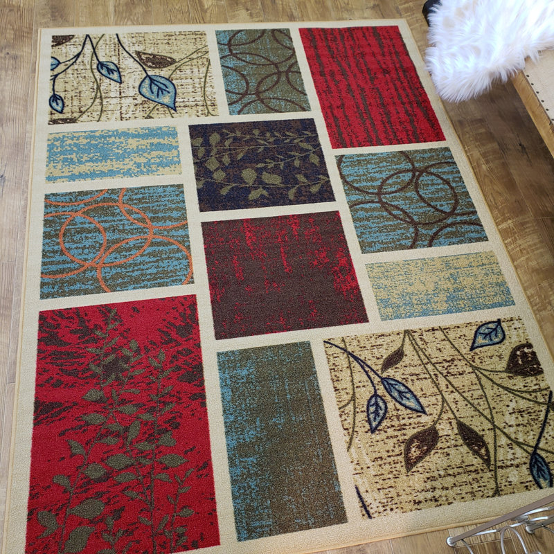 Arrowyn Patchwork Indoor Rug, Rectangle 3'3" x 5'