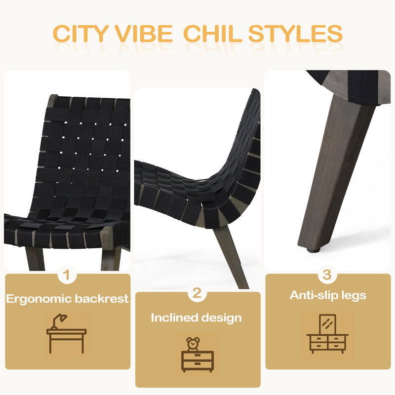Chaise longue, Noir
