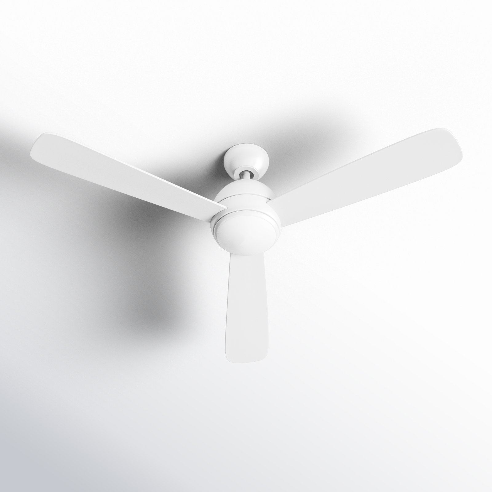 Erina 52'' 3 Blade Ceiling Fan with LED Light Kit, Matte White, Matte White