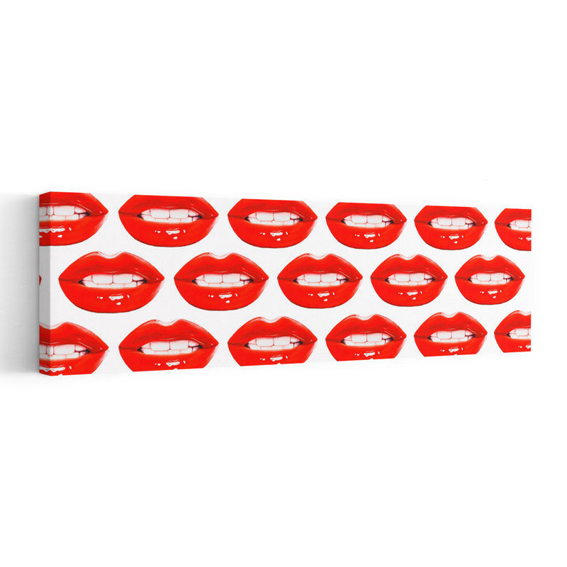 Pop Art Lips Bold Modern Vibrant, H 12 po x l 36 po