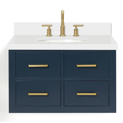 Ensemble de meuble-lavabo mural simple 31 po Macmullin