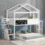 Lit superposé House avec escalier et rangement-751727122