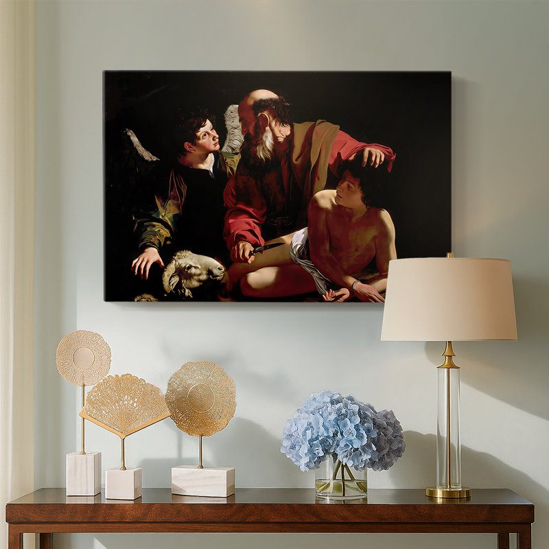 The Sacrifice of Isaac (Uffizi Version)-Caravaggio-Gallery Wrapped Canvas-c. 1603, 24 x 36