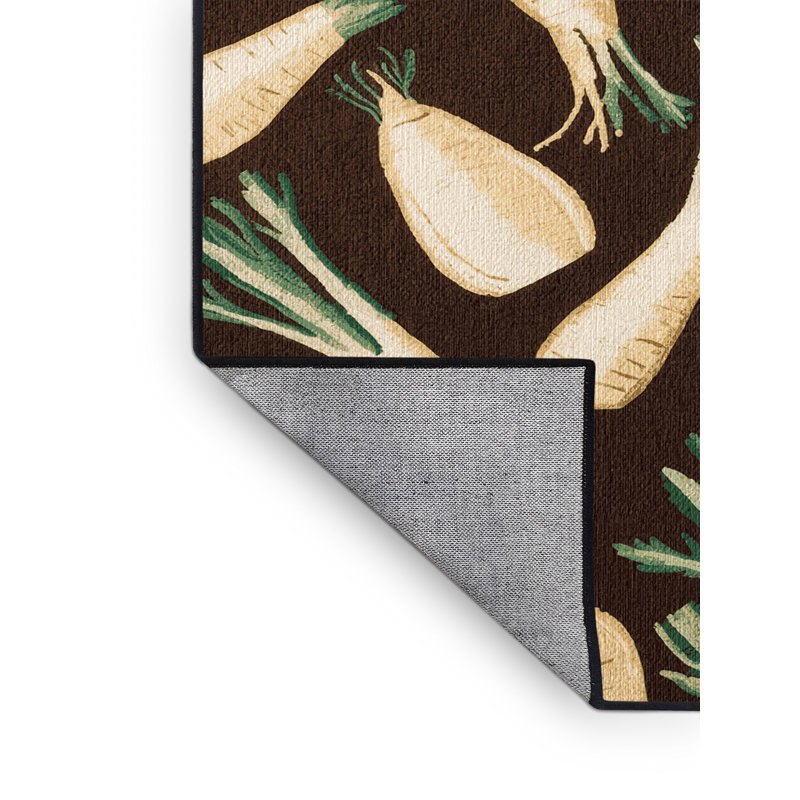 Washable Parsnip Vegetables Area Rug, Runner 2' x 5'