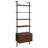 Wens Wall Mounted Bookcase Unit, 4 Shelves, 2 Drawers, Black Brown-109212869