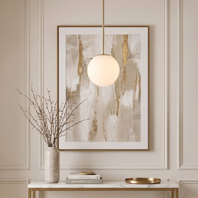 Jawaski 1 - Light 7.87“ Single Globe Schoolhouse Pendant Kitchen Island Pendant