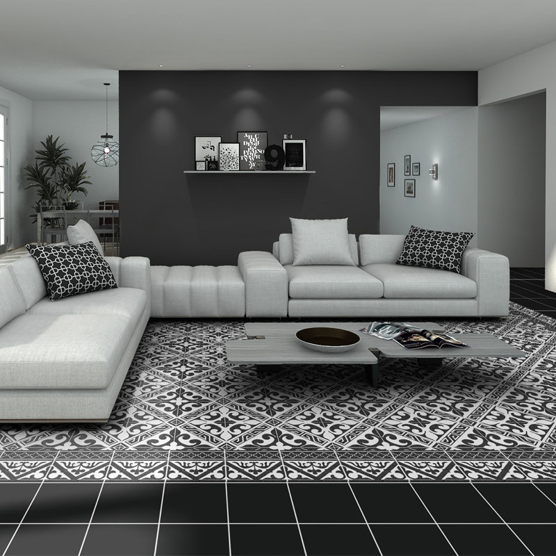 Textile 10" x 10" Porcelain Wall & Floor Tile