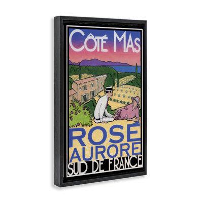 Art mural sur toile flottant antique avec vin rouge, design par Jean-Pierre Got