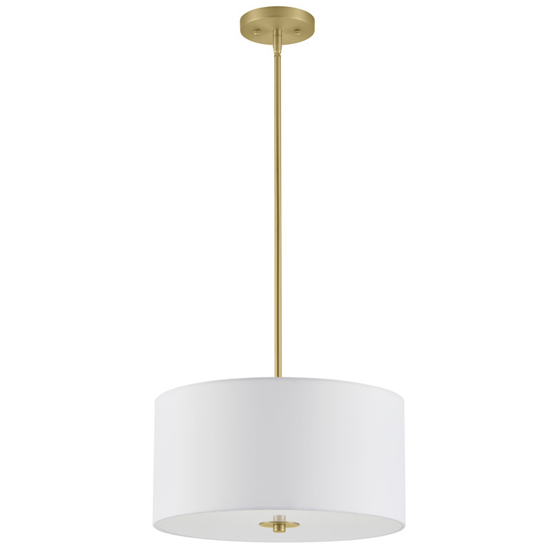 Lustree tambour 3 lumières Lafreniere, Laiton antique