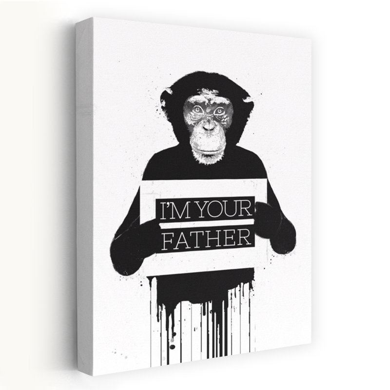 «Drôle de primat», impression d'art mural singe contemporain, H 18 po x l 12 po