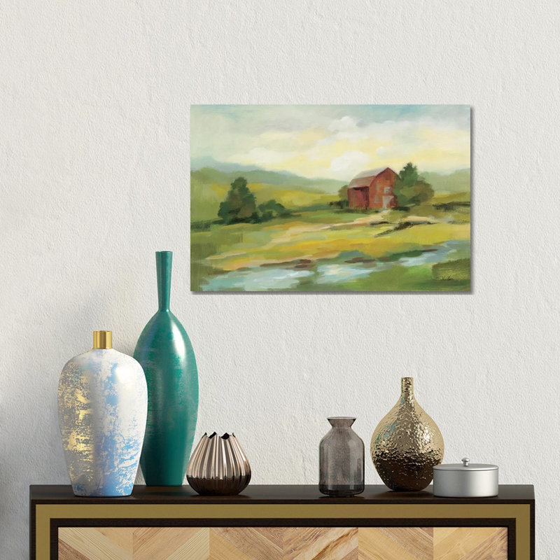 Springtime Farm by Silvia Vassileva - Gallery-Wrapped Canvas Giclée on Canvas, Canvas, 30.48 cm H x 45.72 cm W