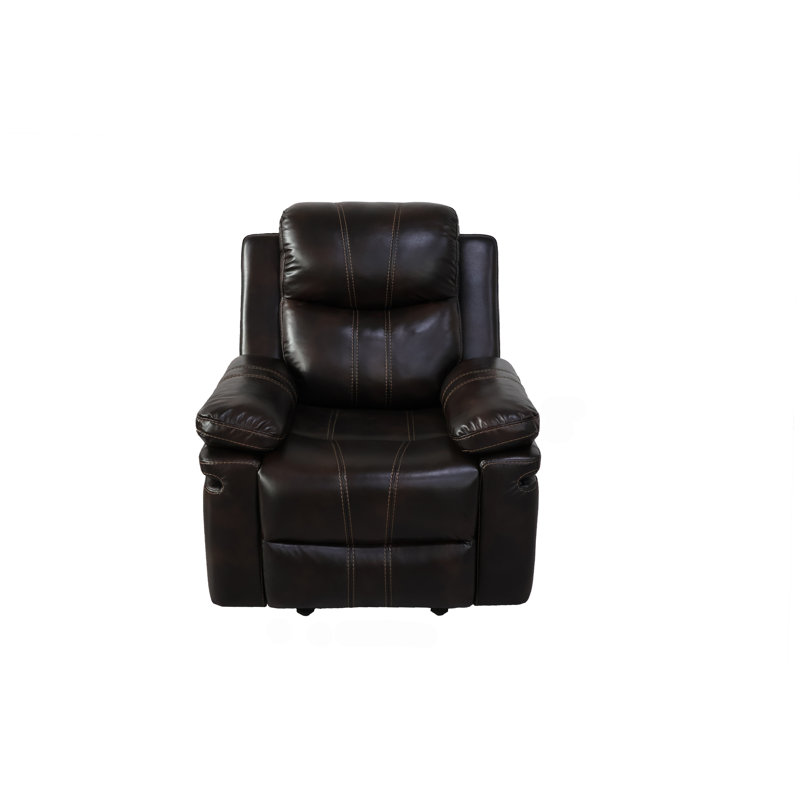 Canessa Faux Leather Recliner, Manual - Push Button