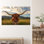 Toile imprimée: Texas Big Cow Artwork for Man Cave Decor, 1P WhiteFramedCanves
