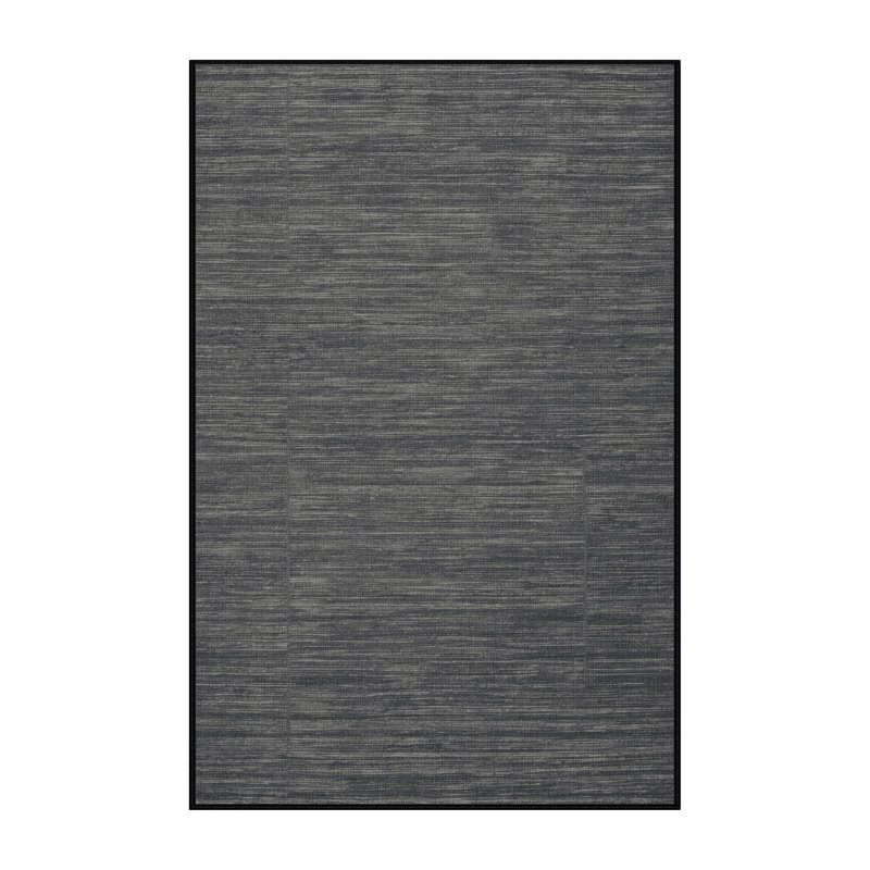 Machine Washable Solid Gray Area Rug, Rectangle 6' x 9'