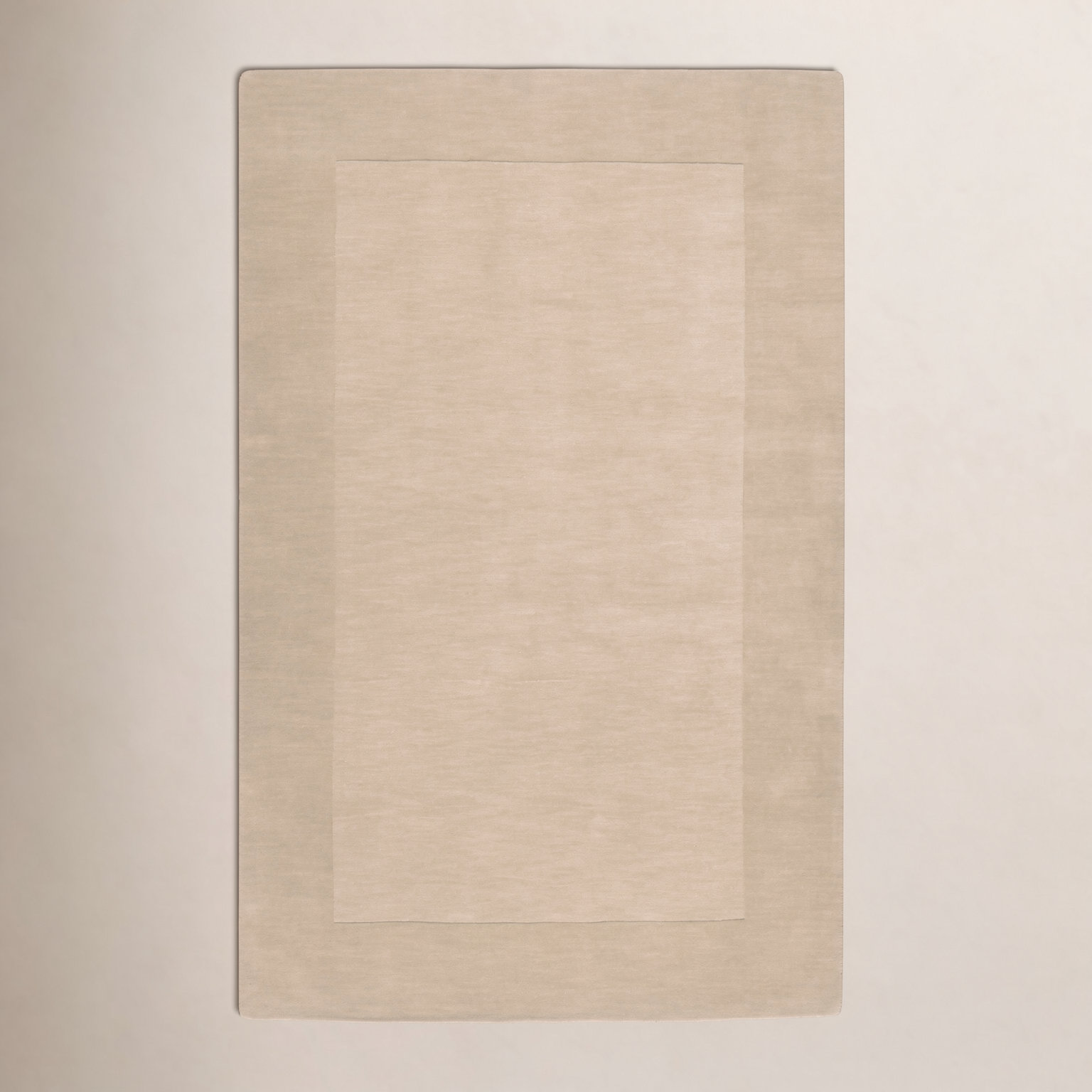 Dolma Khaki Beige Hand-Woven Wool Rug, Rectangle 3'3" x 5'3"