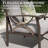 Set Of 2  All-Weather Metal Armchairs, Khaki Frame With Gray Cushions-182209575-182209561