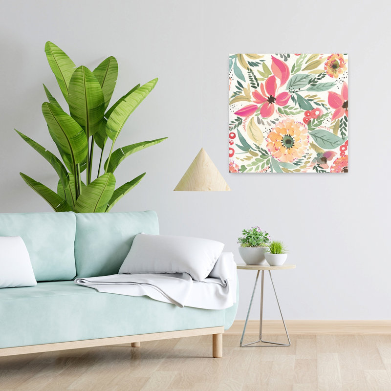 Contemporary Art Contemporary Flower Art by Kristy Rice - Wrapped Canvas Print, 60.96 cm H x 60.96 cm W