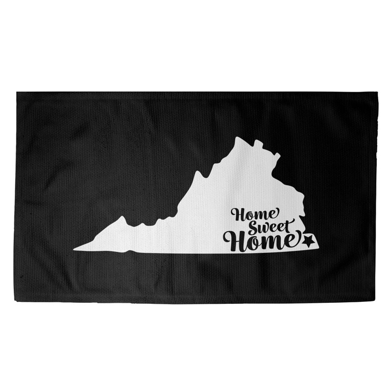 Tapis noir Moneca Home Sweet Home, Rectangle 3 pi x 5 pi